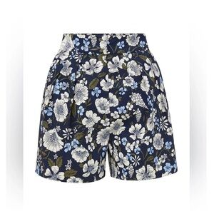 Veronica Beard Babine Floral Shorts in navy